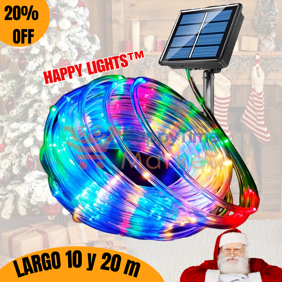 Happy Shine™ - Cuerda solar🌞 de luces LED🎄